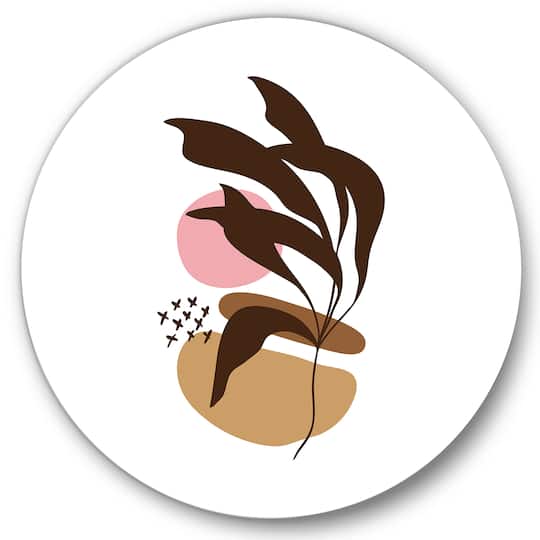 Designart - Elementary Shapes With Abstract Plants